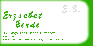 erzsebet berde business card
