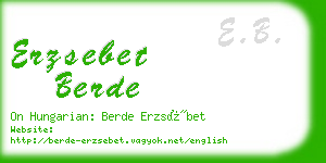 erzsebet berde business card
